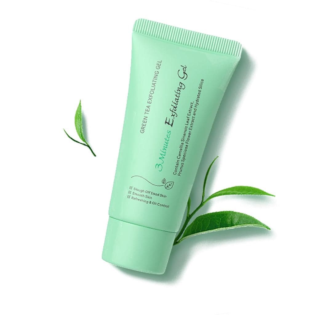 Gel Esfoliante de Chá Verde, Hidratante e Rejuvenescedor, Gel Esfoliante para Rosto e Corpo, Esfolia Suavemente, Remove