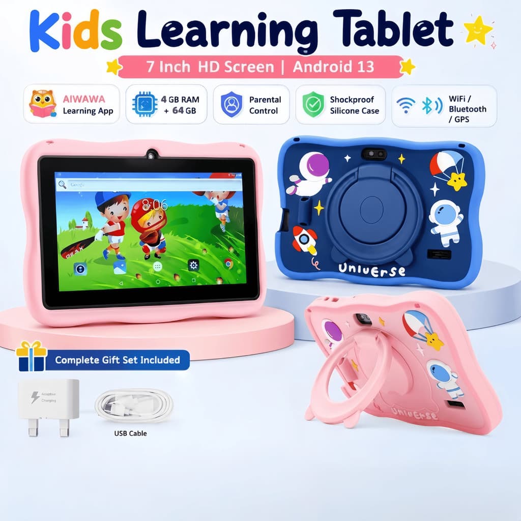 Tablet Infantil Kids 7 Polegada com wifi bluetooth Android Super Resistente Smart