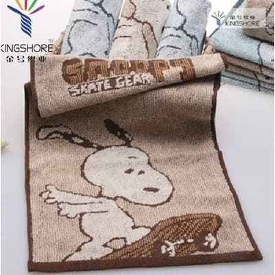 Toalha tamanho dourado genuíno Snoopy algodão puro toalha de rosto infantil resistente à sujeira absorvente de água fáci