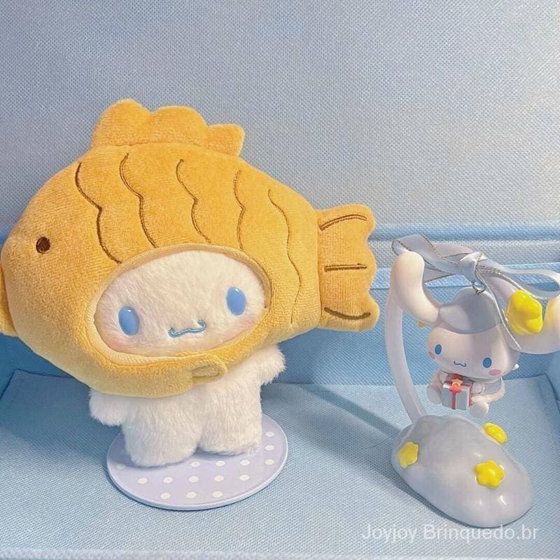 Brinquedo de Pelúcia Fofo Cinnamoroll, Bonecos de Pelúcia Adoráveis como Pingente para Meninas, Presente de Aniversário