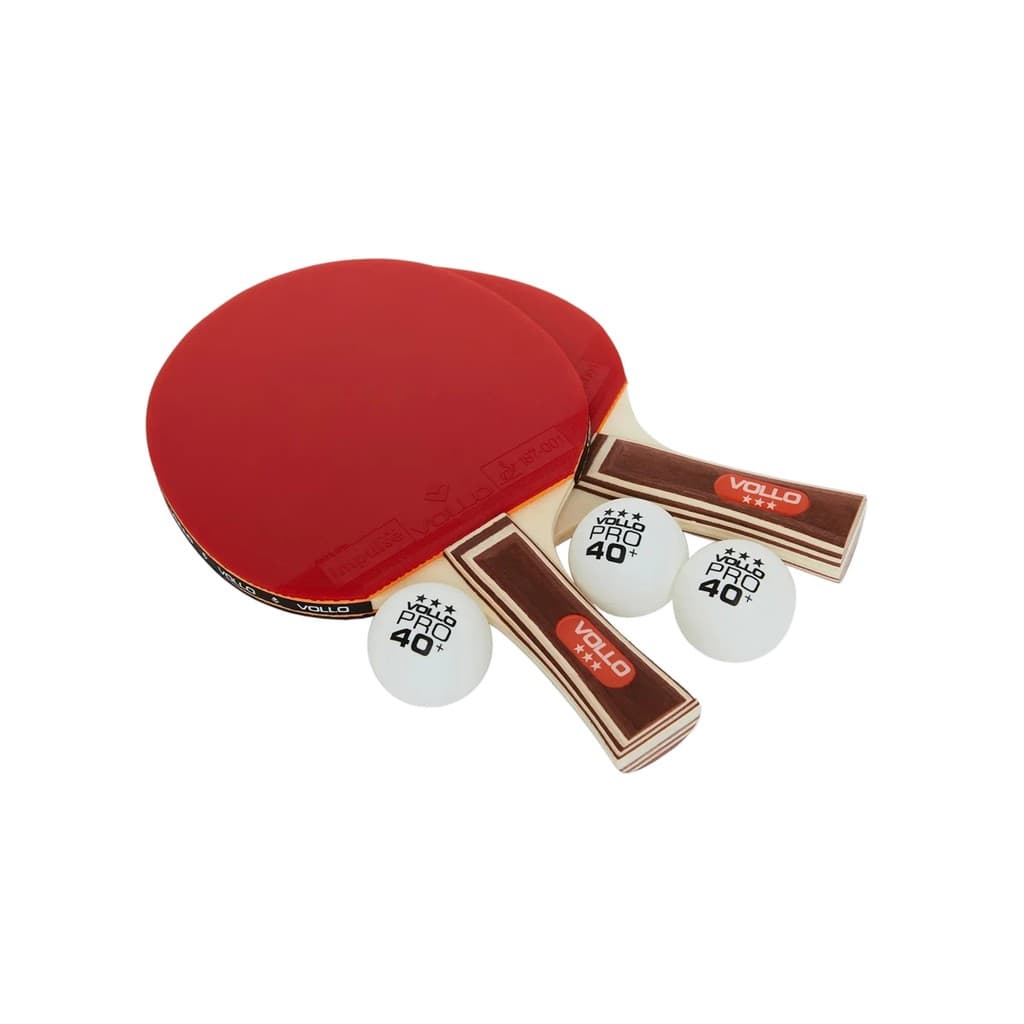 Kit Profissional Tênis De Mesa Ping Pong 2 Raquetes Impulse Ittf E 3 Bolas Vollo