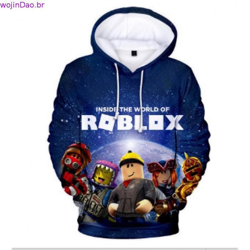Crianças Hoodies menino ROBLOX jogo Design roupas 3D impressão Digital crianças roupas de moda jaqueta com zíper com cap