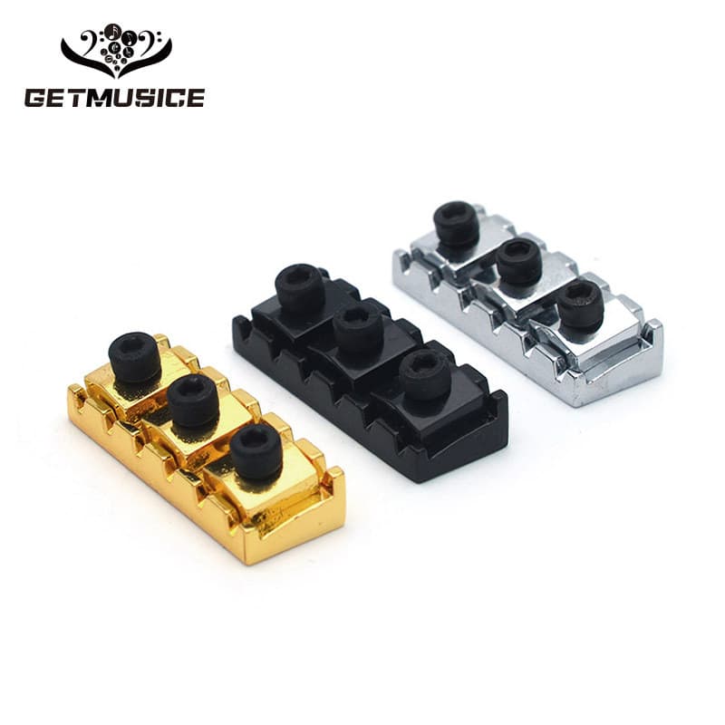 Acessórios para guitarra: ponte para guitarra elétrica, travas de cordas para guitarra elétrica com dupla fixação, trava