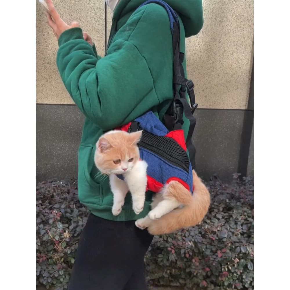 Gato outing peito saco gato portátil passeio leve pet ciclismo mochila filhote de cachorro cinta pet mochila
