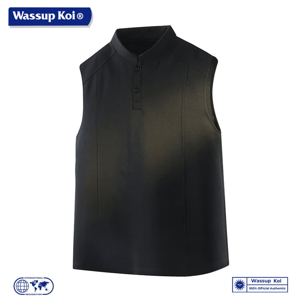 WASSUP KOI Americano Estilo Casual Gola Colete Masculino Verão Solto X Casual Pulôver All-Match Colete Moderno