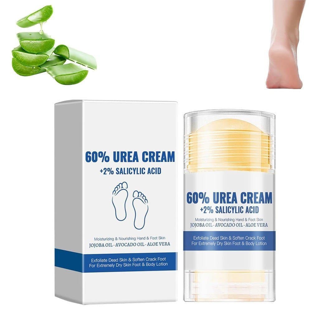 Creme Hidratante e Anti-Rachaduras para os Pés, Creme para os Pés com Ureia, Cuidado Hidratante e Anti-Rachaduras para o