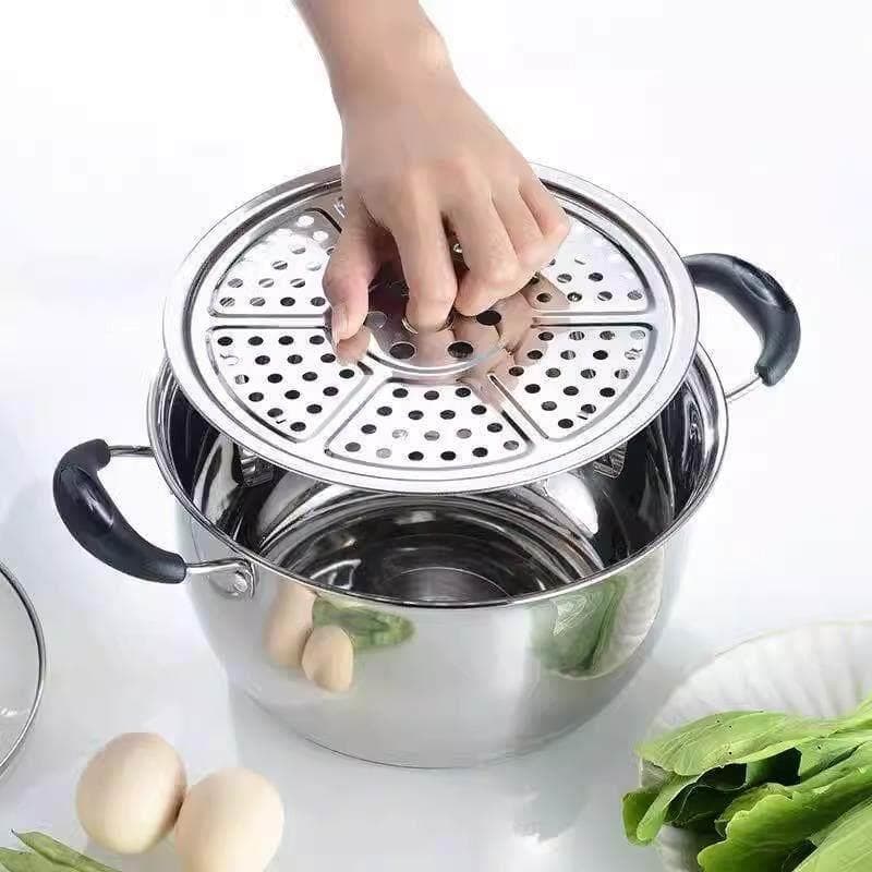 Casa de aço inoxidável grossa estrela de leite panela de sopa gluttonosa panela a vapor panela de sopa Gong peque