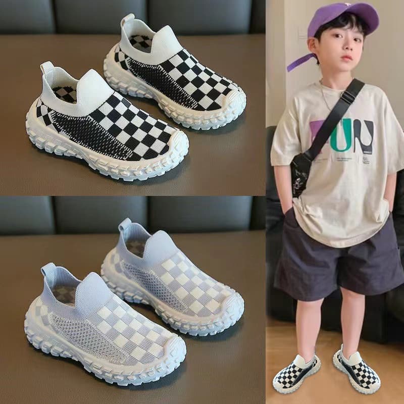 Sapatos internos de jardim de infância meninos sapatos de pano deslizamento-em meias infantis de sola macia sapatos pés