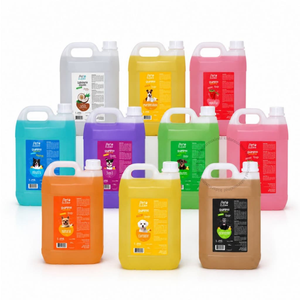 Shampoo Condicionador Pet Cachorro Gato PetShop Pet Clean 5 Litros