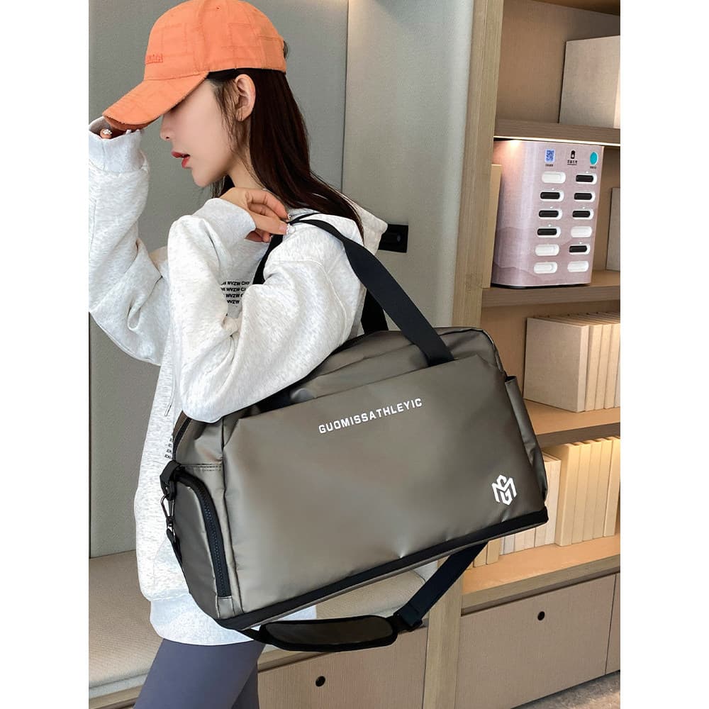 Bolsa de viagem 2024 novo estilo masculino feminino leve grande capacidade bolsa de viagem de negócios esperando pela pr
