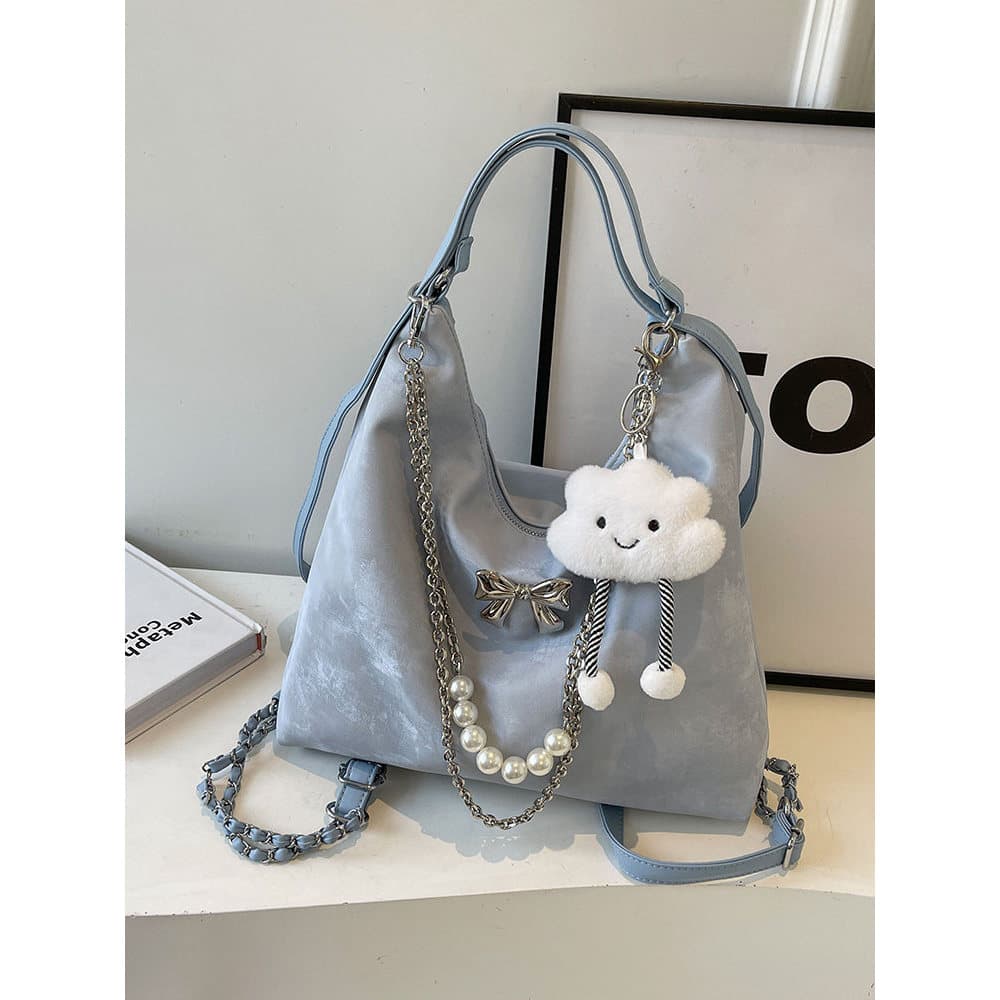 Bolsa de veludo para axilas, grande capacidade, feminina, novo estilo, pérola, multifuncional, moda, bolsa mensageiro de