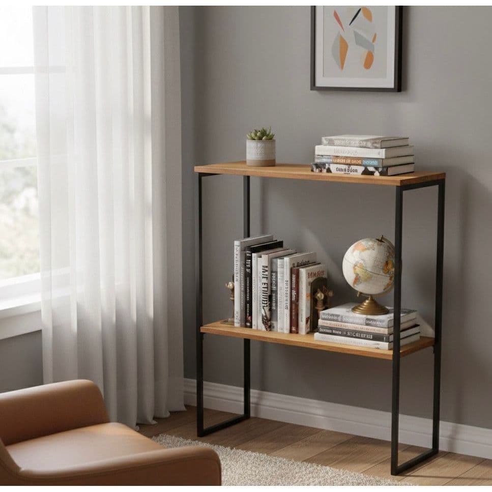 Organizador Retro Multiuso em Ferro e Madeira para Casa e Escritório
