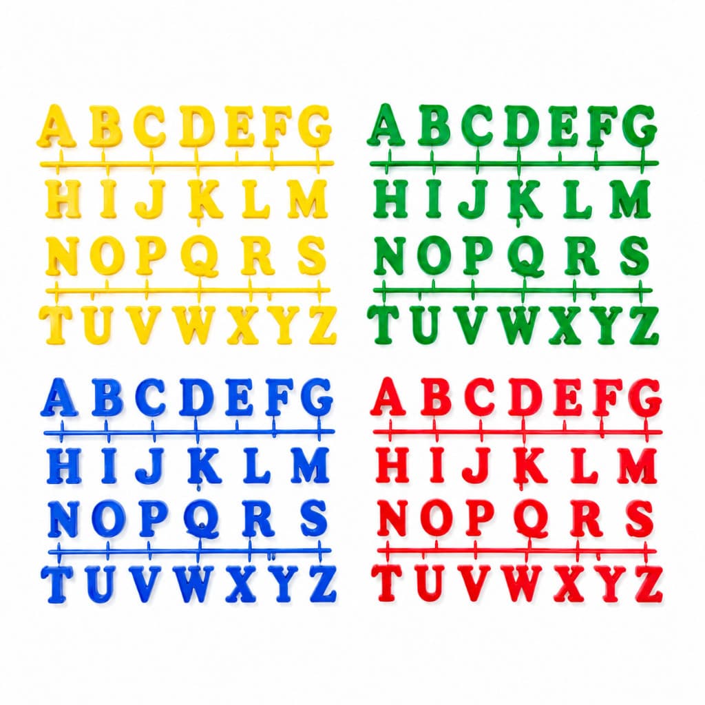 Kit 4 Alfabetos Coloridos 104 Letras Educativas Para Alfabetização Infantil