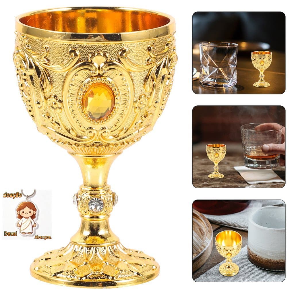 Sacrifice Wine Goblet Taça Européia De Alta Qualidade De 30ml White Retro Glass Taças De Chá Para Camping Casamento