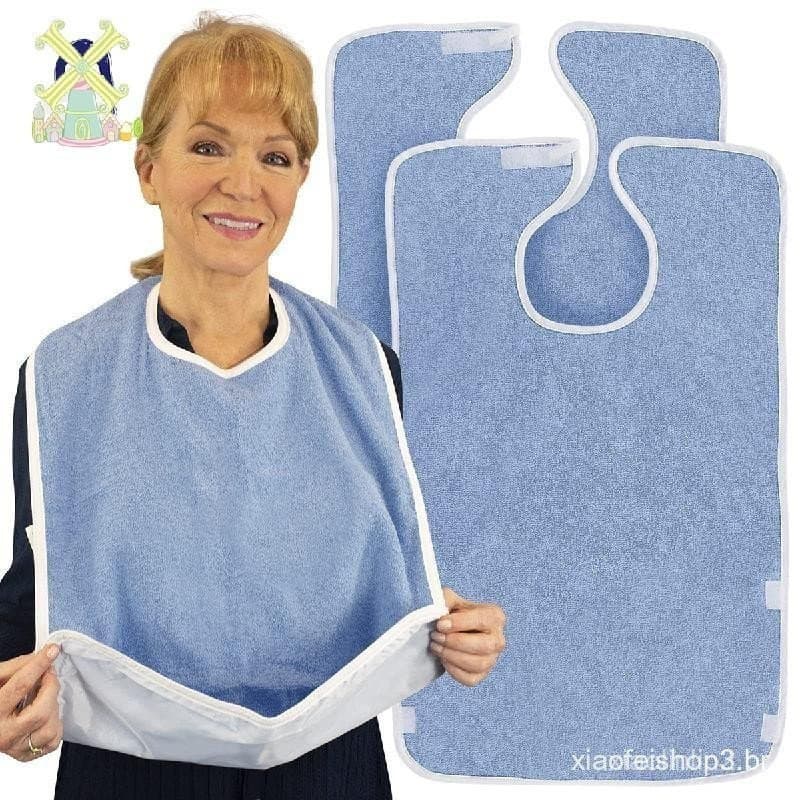 Babadores Para Adultos À Prova D'água , Laváveis Idosos , Pano De Toalha De Vazamentos WFZYT