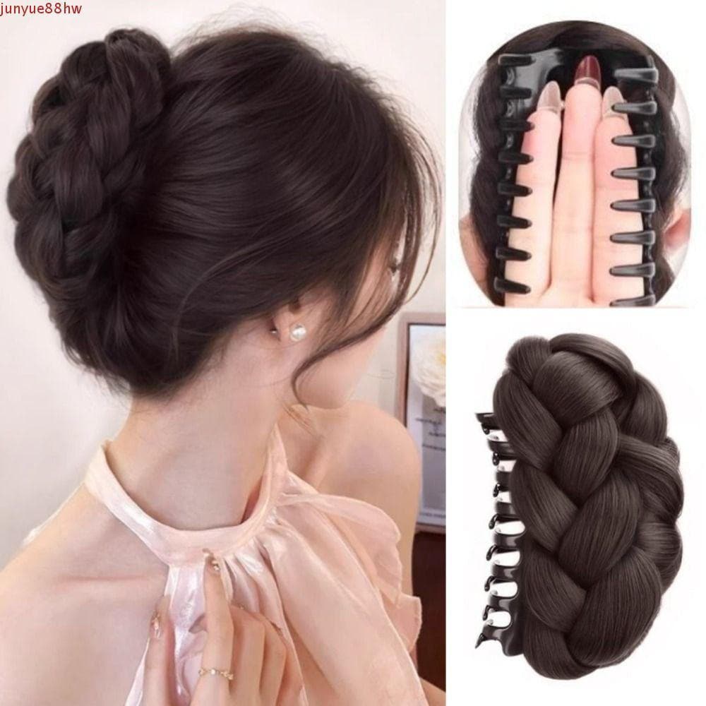 JUNYUE Torce Coque De Cabeça De Pílula , Massa Frita Donut Chignon Flor Peruca , Clipe De Garra Vintage Pan Cabelo Saco