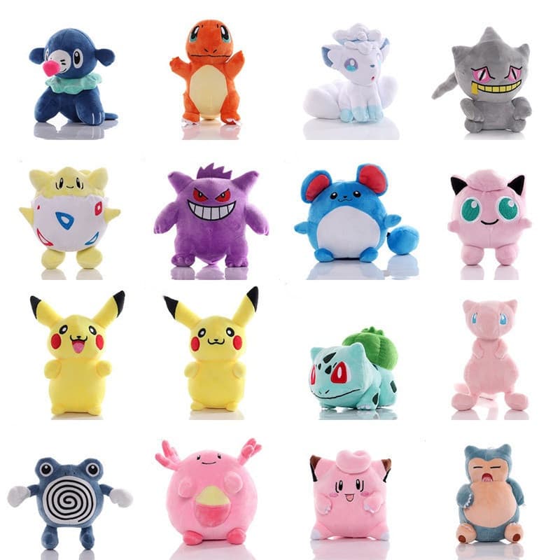 Anime Pikachues Charmander Totodile Snorlax Eevee Imagem Brinquedos Dos Desenhos Animados Boneca De Pelúcia Presente Do