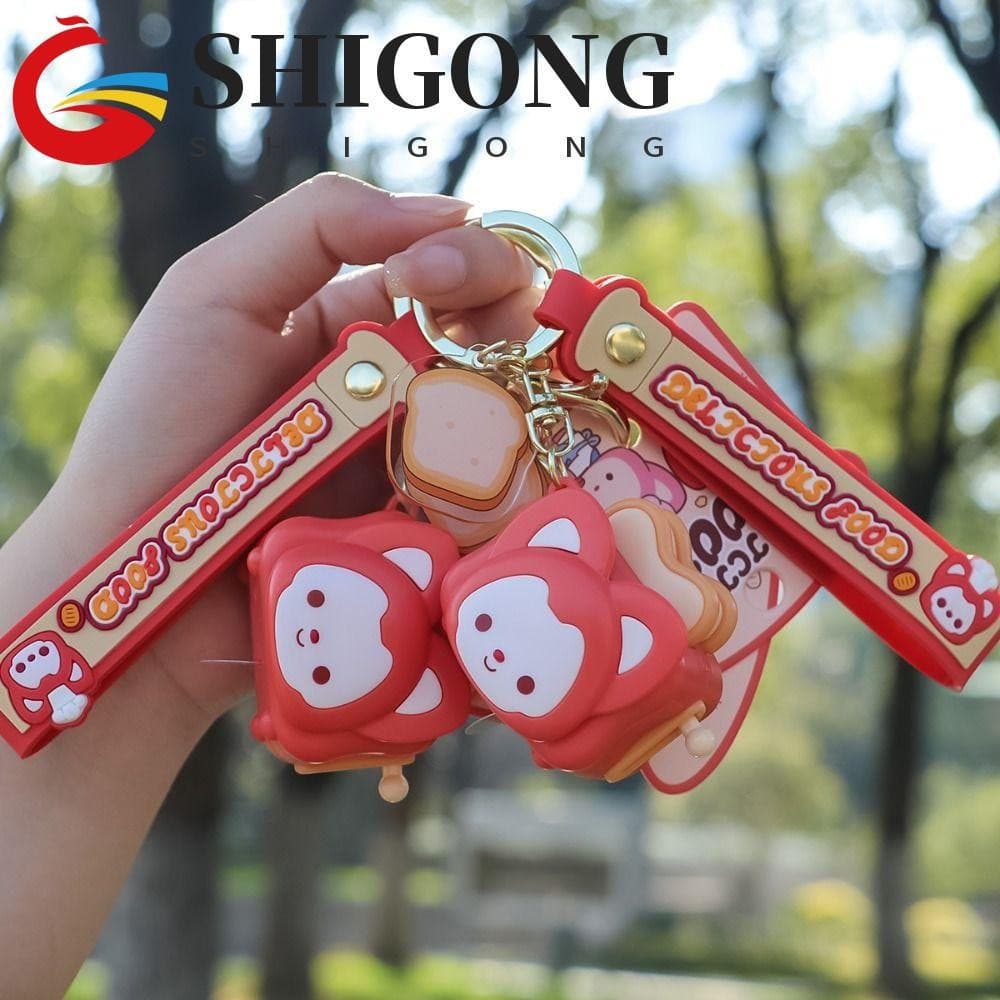 Chaveiro Torradeira SHIGONG , Pingente De Mini Animal Fofo , De Desenho Animado De Plástico Com Luminescência Requintado
