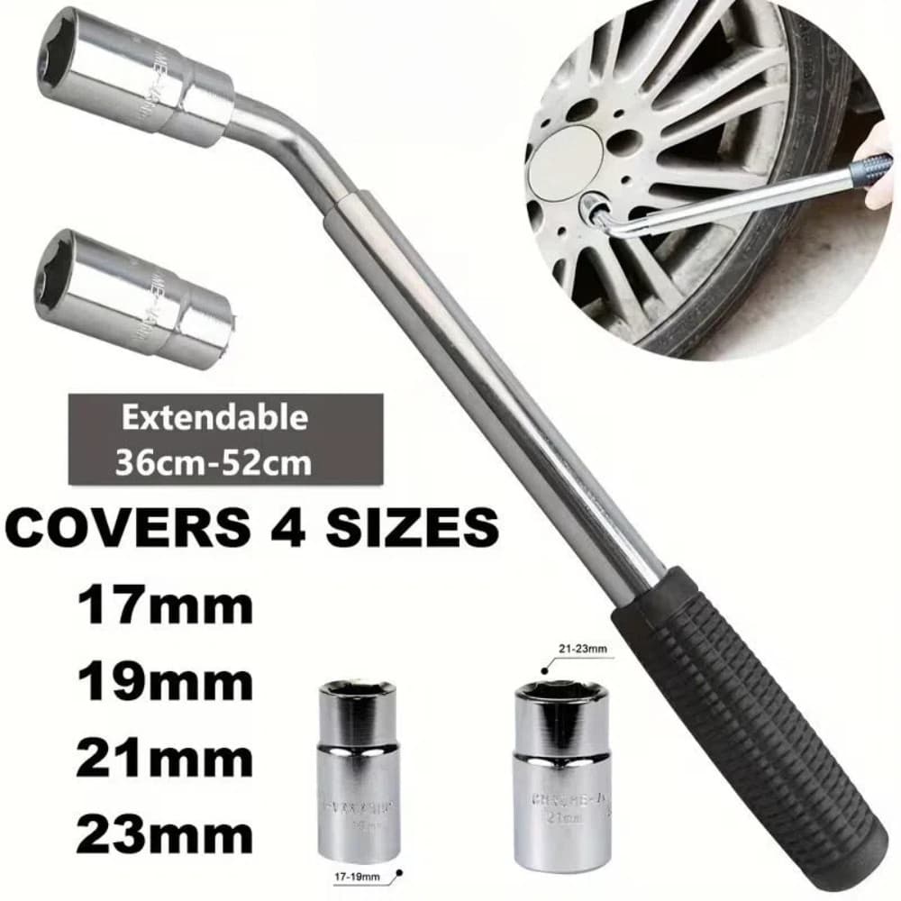 Chave De Roda L 17 19 21 23mm Telescópica Extensiva GEELE Soquete Duplo Alongável