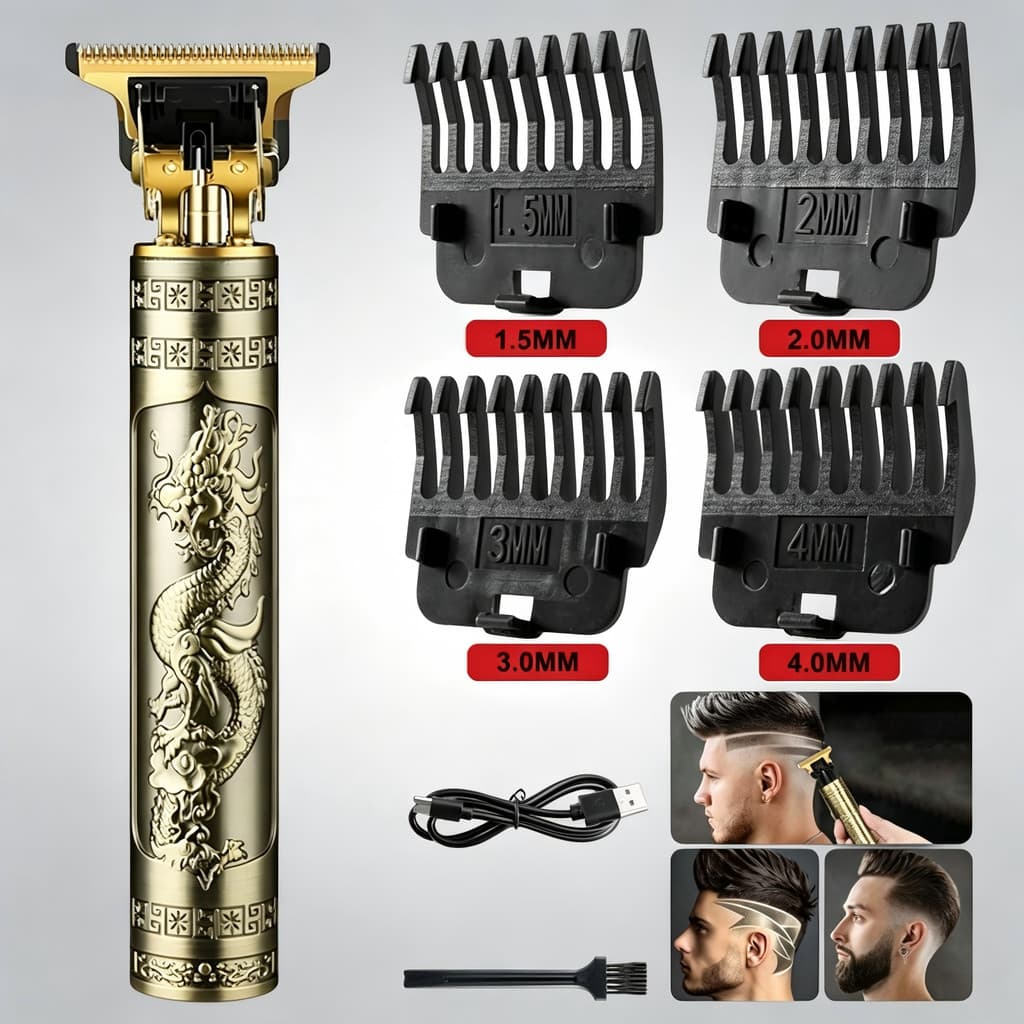 Máquina de Corte Sem Fio Profissional USB Barba Cabelo Degradê Zero Gap----envio rápido
