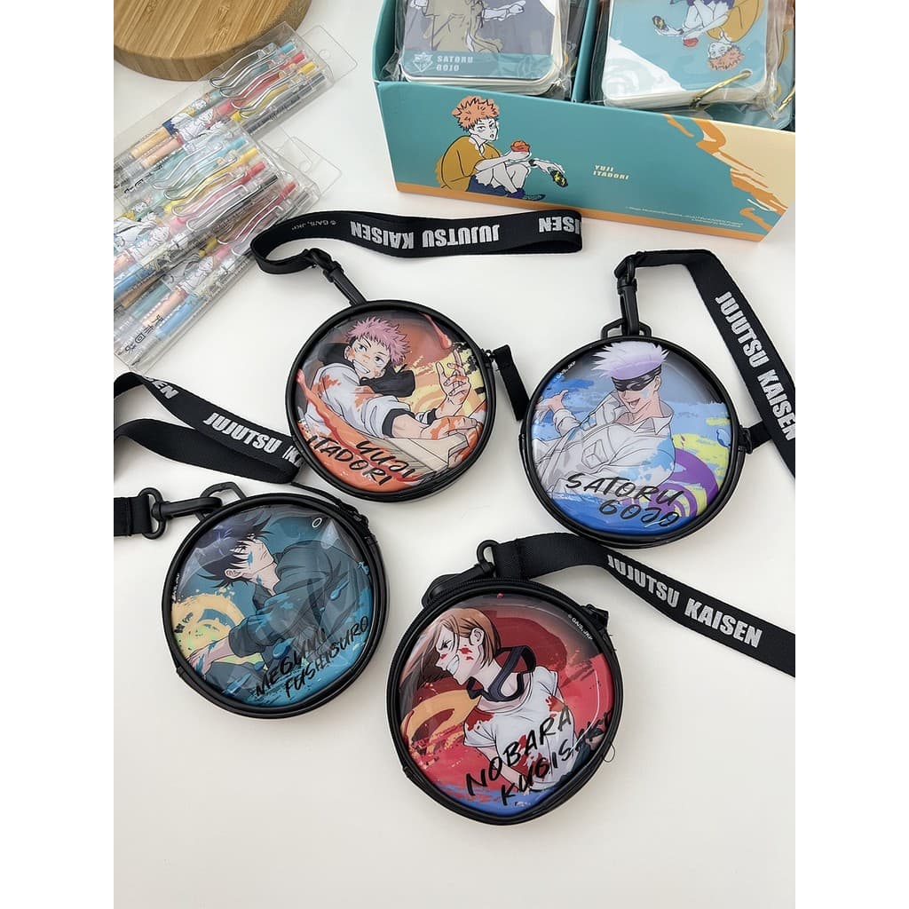 Bolsa de moedas redonda pingente feitiço luta Anime bidimensional periférico criativo embreagem Fu Hei Hui cinco nós
