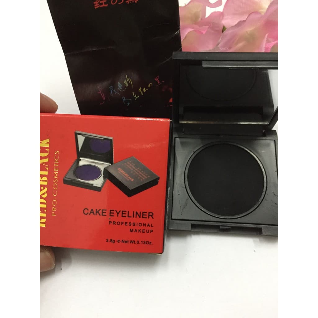 Genuíno vermelho e preto maquiagem profissional charme cor solúvel em água delineador em pó-não manchado maquiagem preto