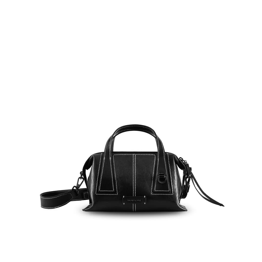 [Mesmo estilo de Zhang Yaqin] Bolsa Boston com orelha quadrada INJOYLIFE Tamanho S Summer Commuter Bolsa mensageiro de o