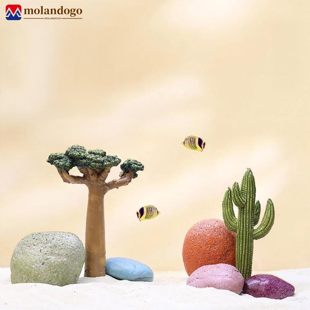 Mandogo Simulação Artificial Cactus Decoração Do Aquário Tanque De Peixes Paisagem Ornamento Plantas Falsas Para Desktop