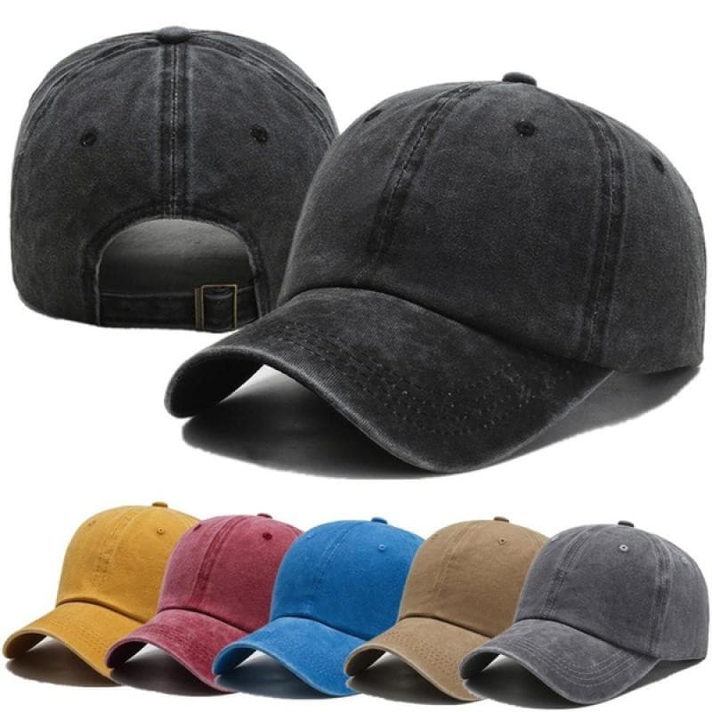Plain Washed Baseball Cap for Men Women Cotton Hats Casual Sports Adjustable Outdoor Trucker Snapback Hats OAST