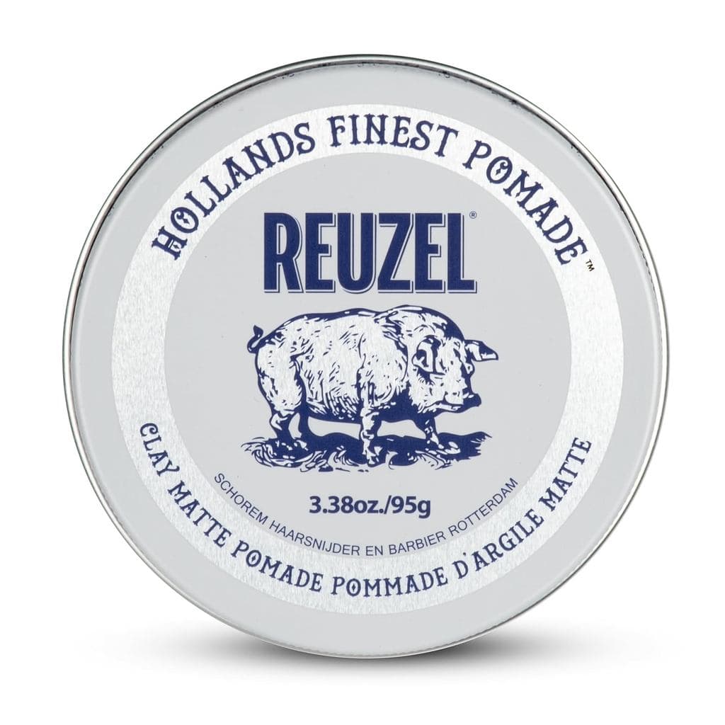 REUZEL Clay Matte Pomade, Fixação Média para o Dia Todo, Estilização Solúvel em Água, Acabamento Fosco e Sem Resíduos, F