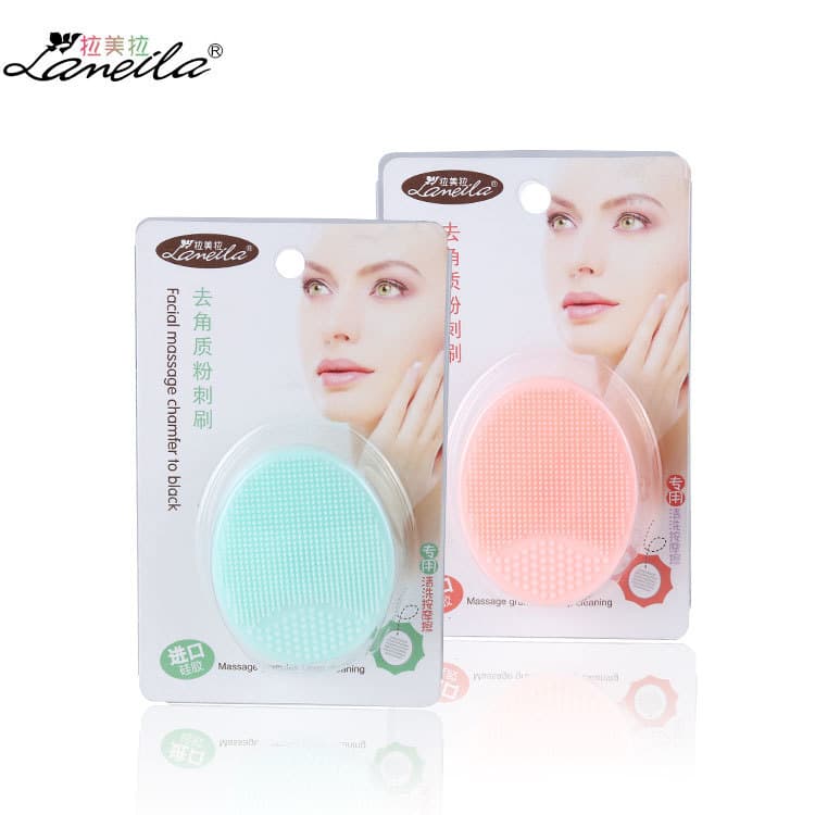 Lamela escova de lavagem facial, escova de limpeza de poros, esfoliante, Silicone macio, escova de massagem Manual, fret