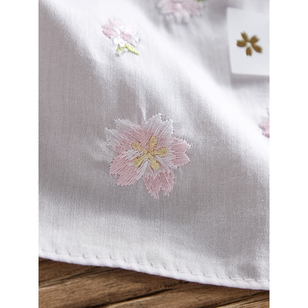 [Kupa] Fora do Japão 45cm Bordado Flor de Cerejeira Puro Algodão Senhoras Lenço Absorvente de Suor Lenço de Algodão Ceti