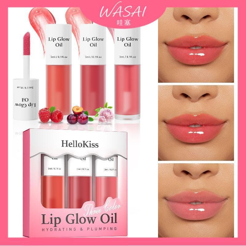 [Estoque pronto] Mel Maçã Coco Óleo Labial Hidratante Óleo Labial Copo Antiaderente Brilho Brilho Labial Frutas Ó