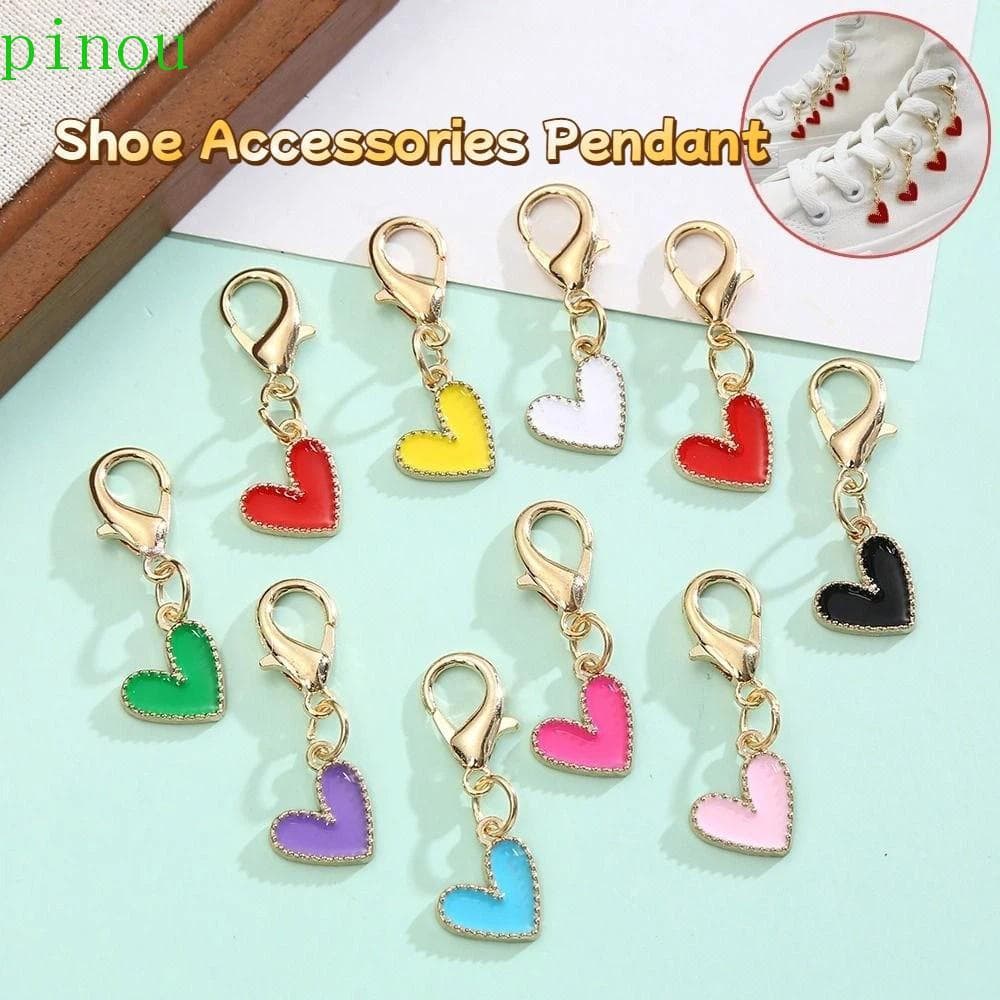 PINOU 20 Peças De Pingentes De Amor , Mini Pingente De Acessórios De Sapato Colorido , Bolsa Com Contas À Prova D'água E