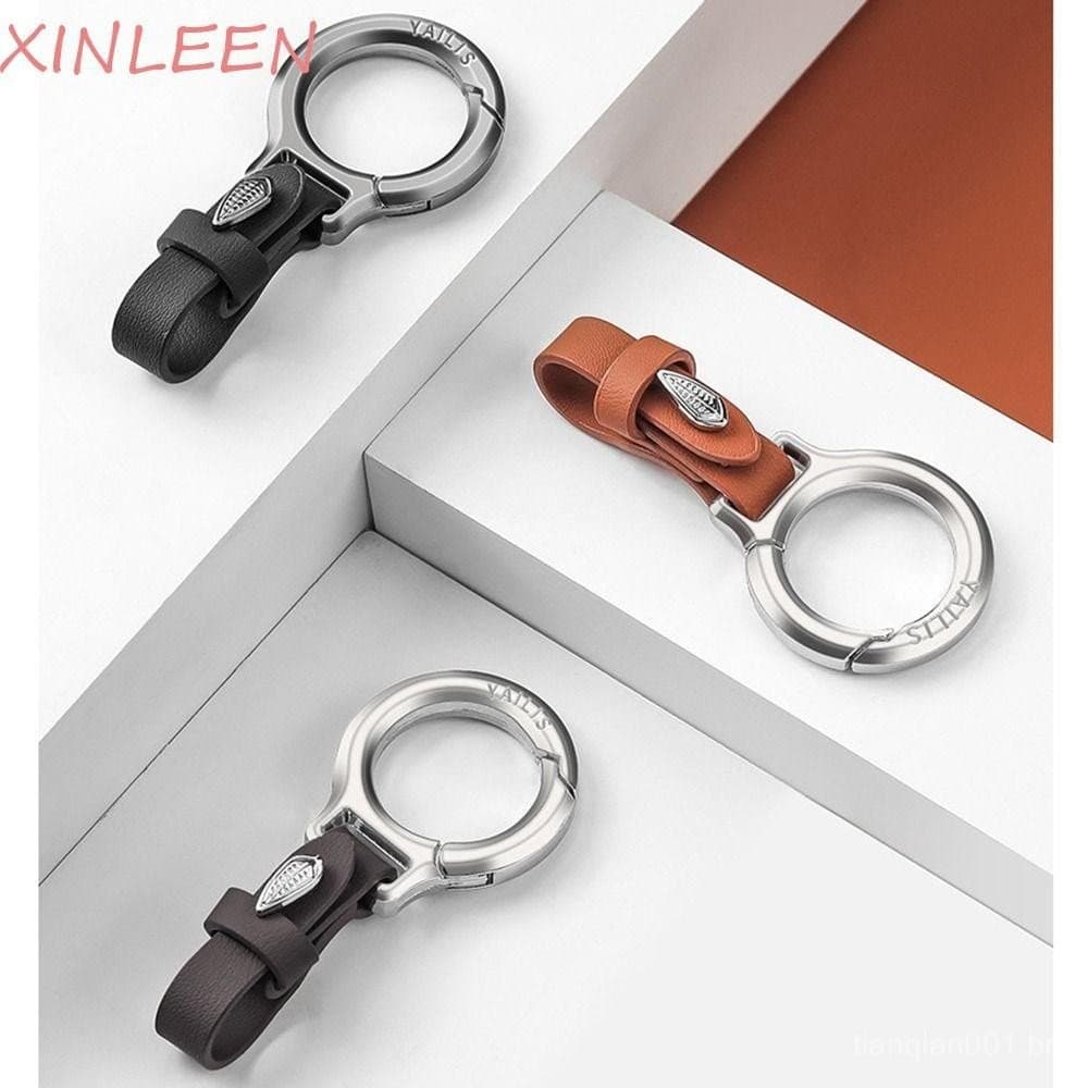 Chaveiro Pendurado Na Cintura XINLEEN , Porta-Chaves De Carro De Couro PU Simples , Clássico Luxo De Alta Qualidade