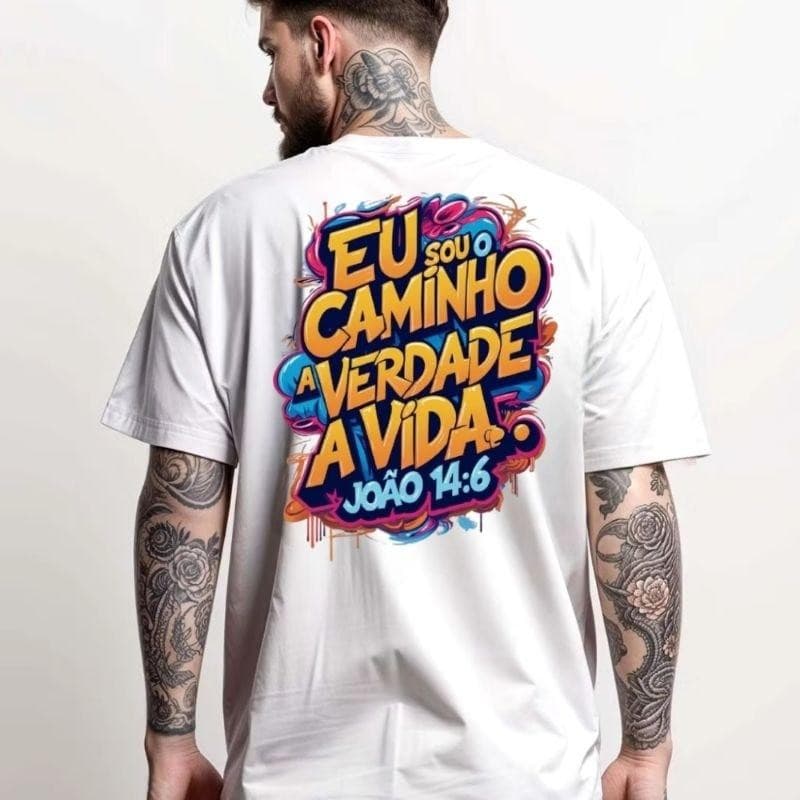 Camiseta Masculina Gospel Religião Estampa Personalizada