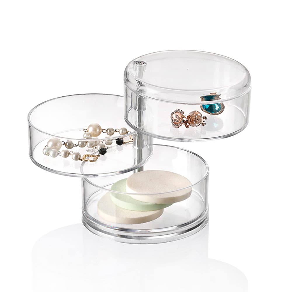 Organizador em Acrílico Jóias 3 Divisórias 11x13cm Mai Home