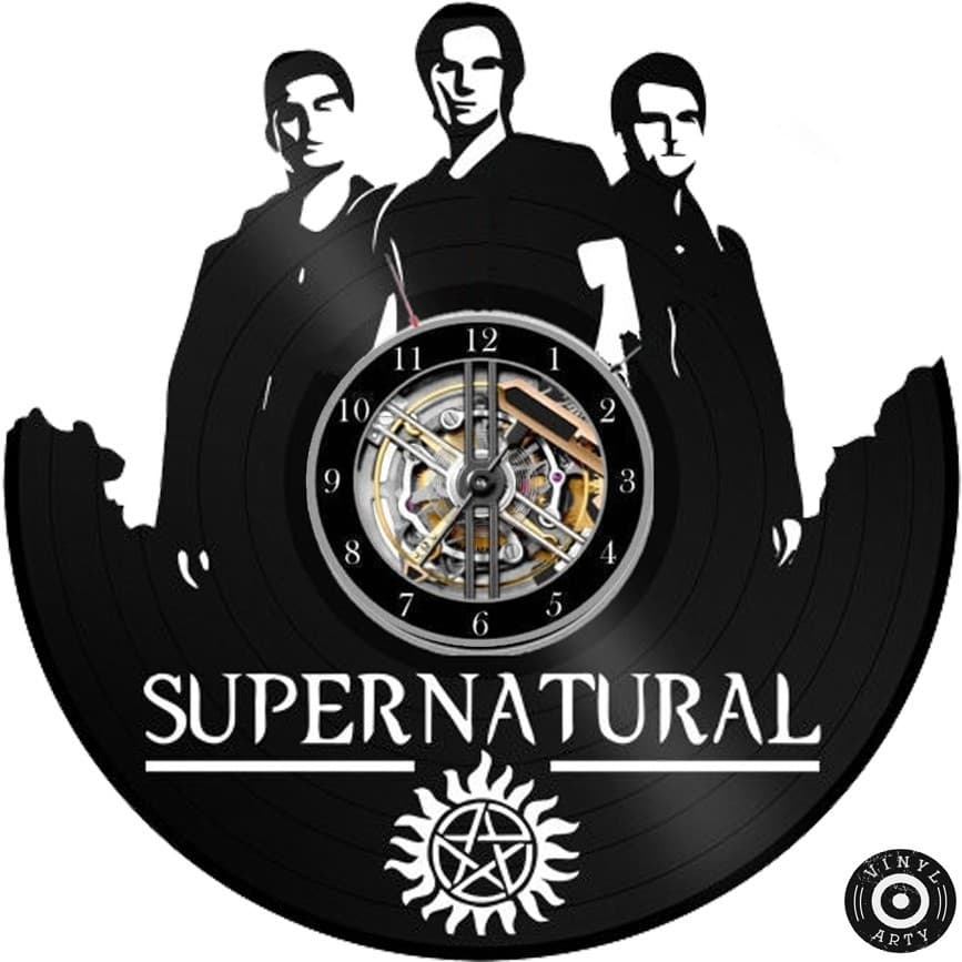 Relógio de Parede Relógio de parede Supernatural - Sobrenatural Relógios de parede 30cm Disco de Vin