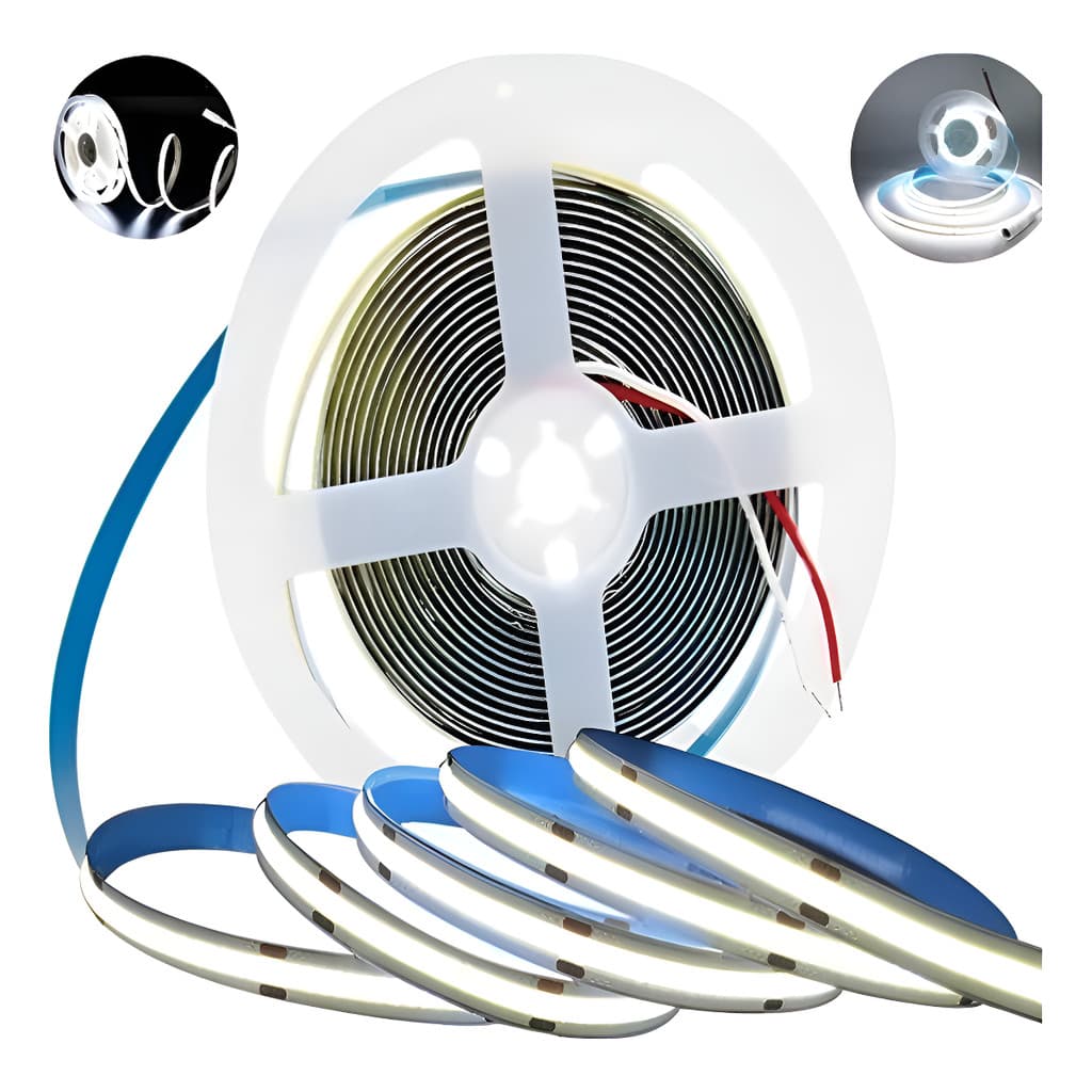 Rolo De Fita Led  Cob 5mts 12v Ip20 320 Led Neutro