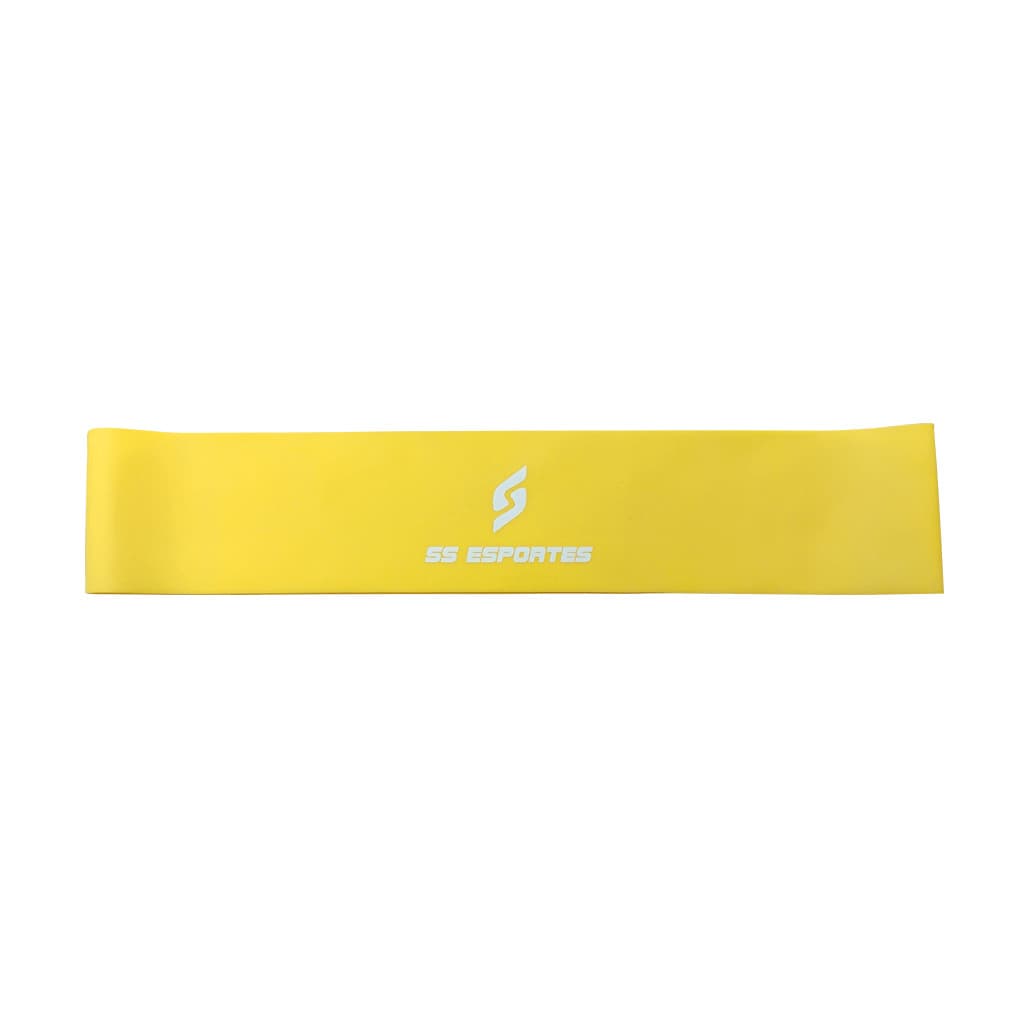 Mini Band Intensidade Leve Amarelo Resistente e Durável para Exercício e Musculação - SS ESPORTES