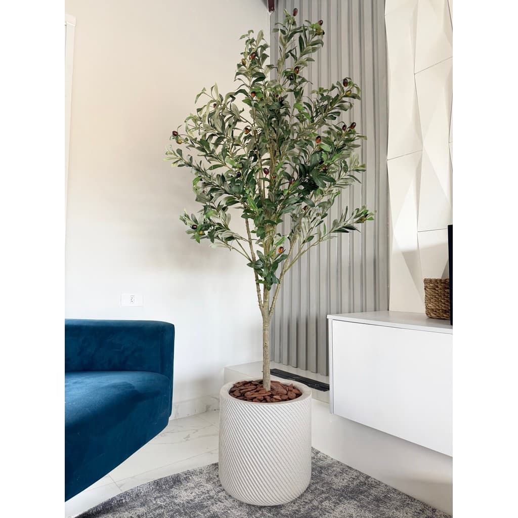 Planta Oliveira Artificial Completo com Vaso Realista 1.70m