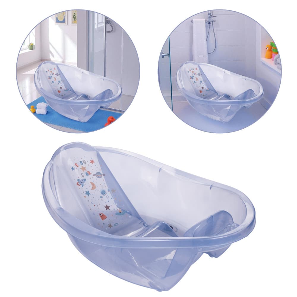 Banheira Banho Bebê Ergonômica Decorada 24L Plasútil