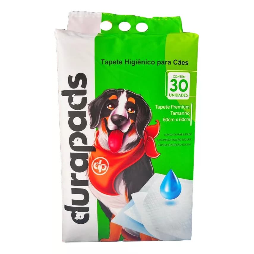 Verde - Tapete Premium Higiênico Para Cães Durapads 60x60 - 30 Unidades