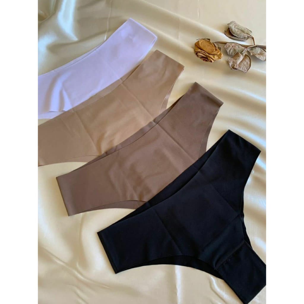 Kit 5 Calcinha Sem Costura Corte a Laser Tanga Não Marca
