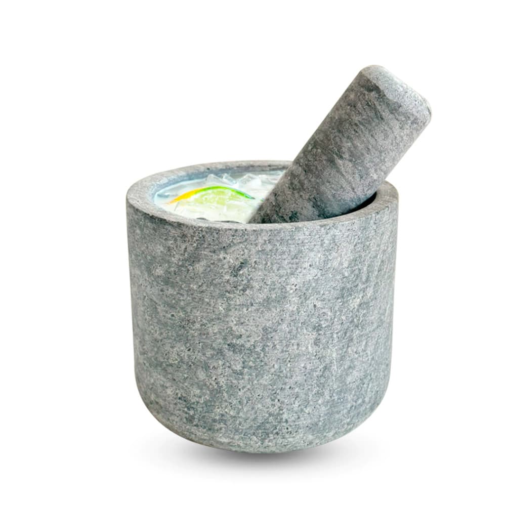 Pilão De Pedra Sabão Almofariz G Socador De Alho Ideal Para Macerar Ervas E Preparo De Caipirinhas
