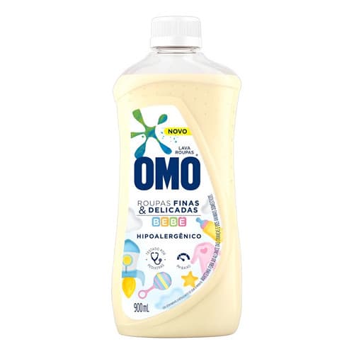 Sabão Líquido Roupas Finas E Delicadas Bebê 900ml Omo