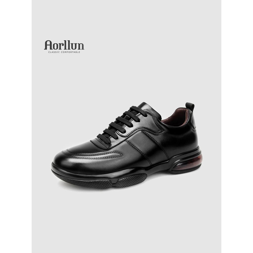Oralen sapatos masculinos outono inverno novo estilo masculino sapatos de couro esportivo de sola macia almofada de ar d