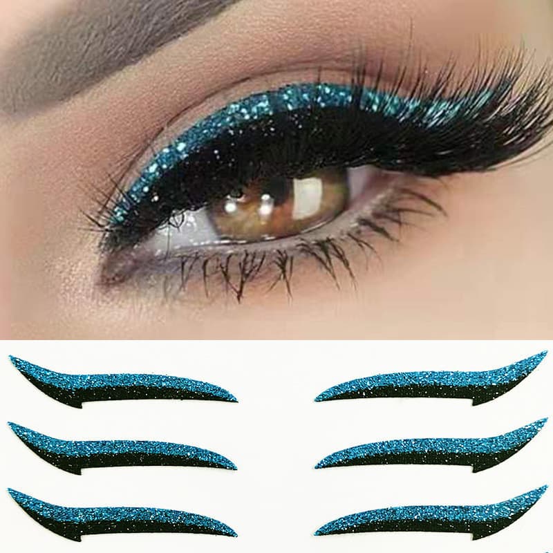 Adesivos de Sombra para Olhos Super Brilhantes Autoadesivos, Adesivos para Pálpebras Duplas, Maquiagem de Palco CTN5
