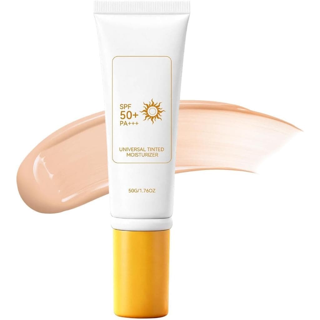 Protetor Solar Facial - Loção Protetora Solar com Cor |   Creme Protetor Solar 50g SPF 50+ com Textura Leve, Cuidado da