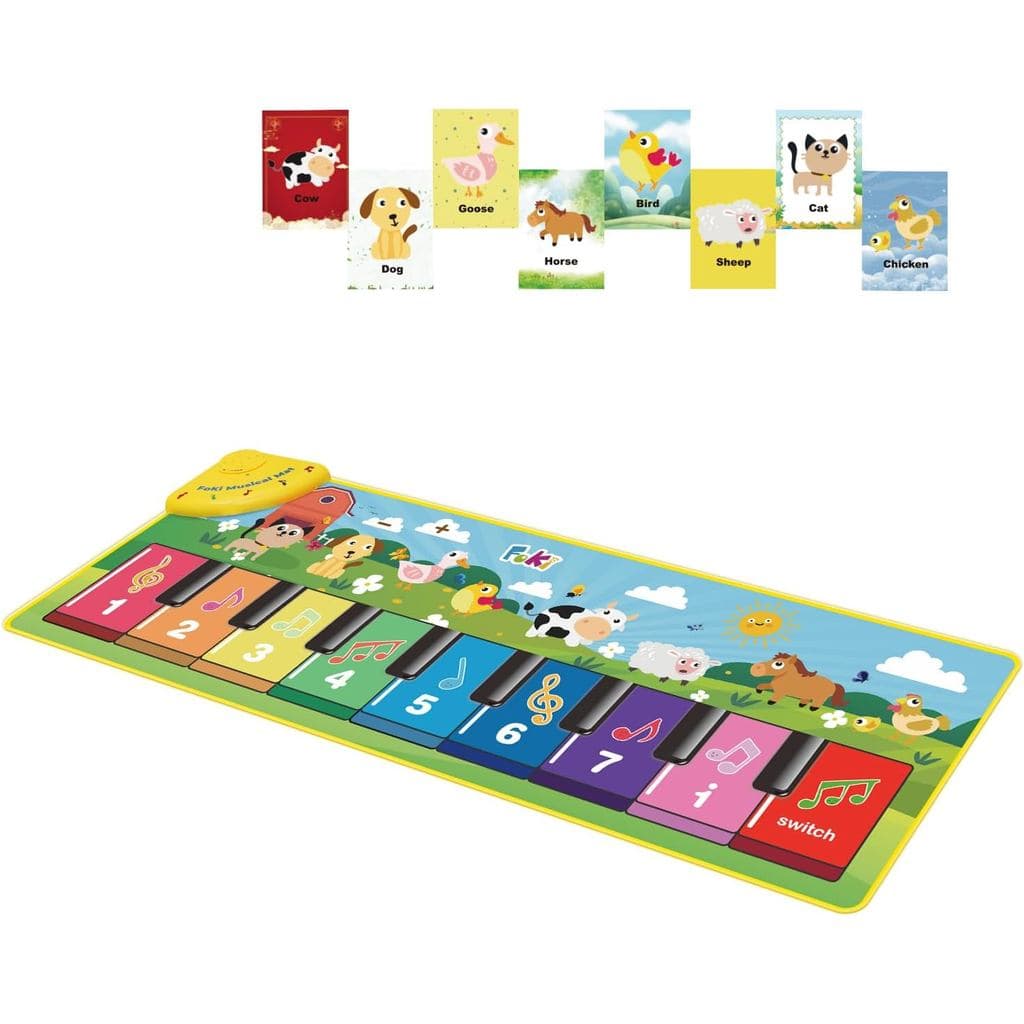 O tapete de piano FOKI é adequado para crianças pequenas, tapete de teclado de dança para educação sensorial de bebês, t